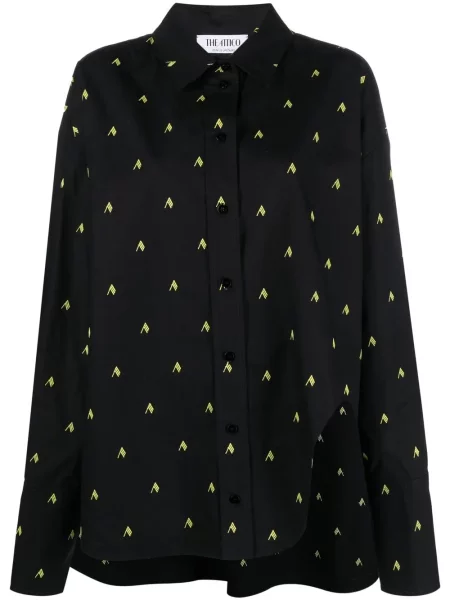 Cămașă The Attico cu imagine negru