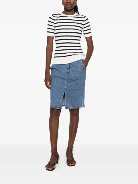 Fustă din denim Gant albastru