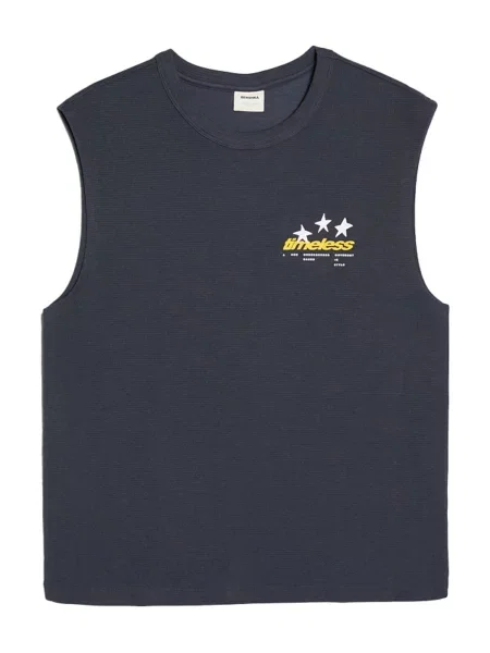 Bershka Tricou albastru marin / galben alb
