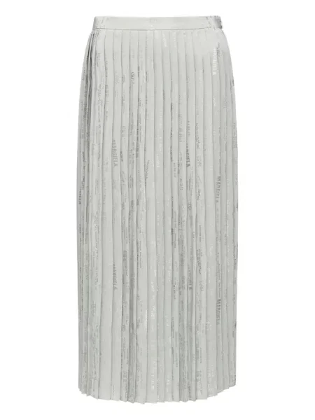 Fusta plisata Mm6 Maison Margiela plisată gri
