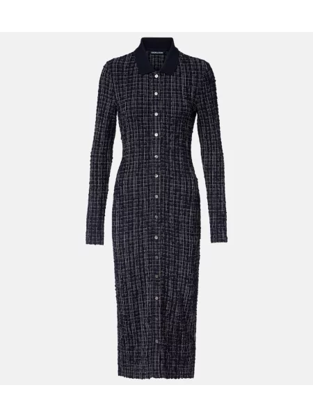 Rochie midi Veronica Beard până la genunchi de costum albastru