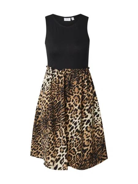 VILA Rochie VIJAS bej / maro negru