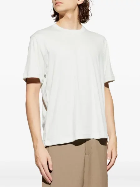 Tricou Eleventy cu decolteu rotund alb