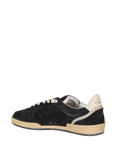 Szarvasbőr sneaker Philippe Model Paris autogrammal fekete