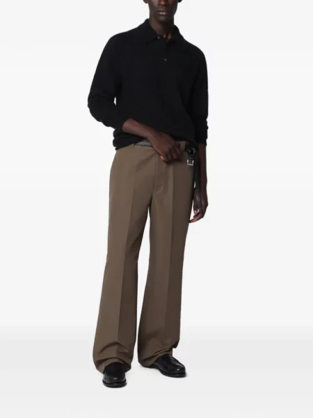Lung tricou polo Roberto Collina negru
