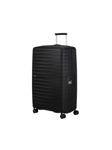 Lniana walizka American Tourister czarna