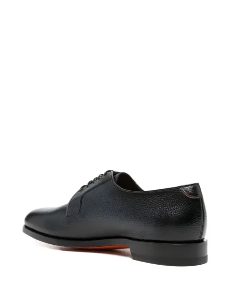 Pantofi derby Santoni din piele albastru