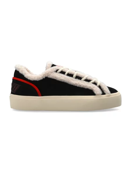 Sneakersy Inuikii sznurowane zamszowe czarne