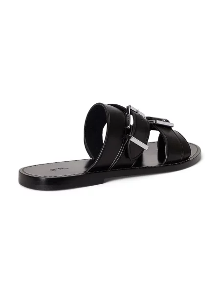 Kožené pantofle Polo Ralph Lauren Bkle Slide černá