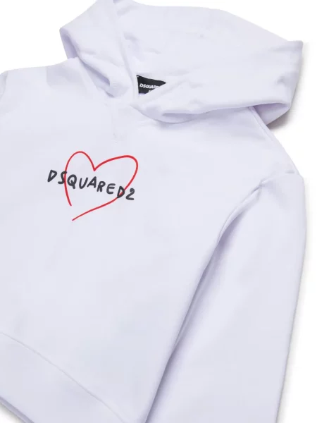 Bluza z kapturem dziecięca Dsquared2 biała