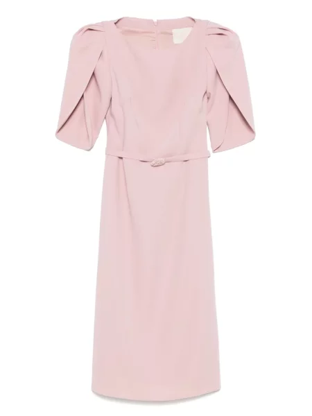 Rochie midi Cristallini până la genunchi de costum roz