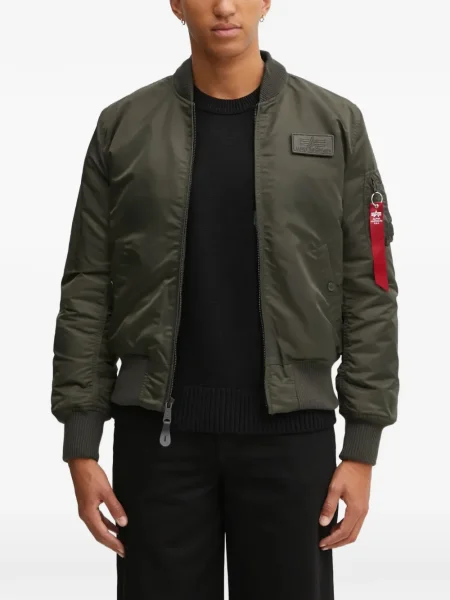 Geacă bomber Alpha Industries cu glugă verde