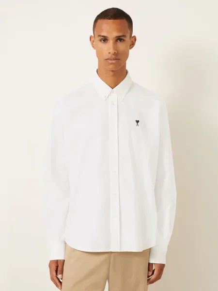 Ami Paris Oxfordská Košile Comfort Fit bílá