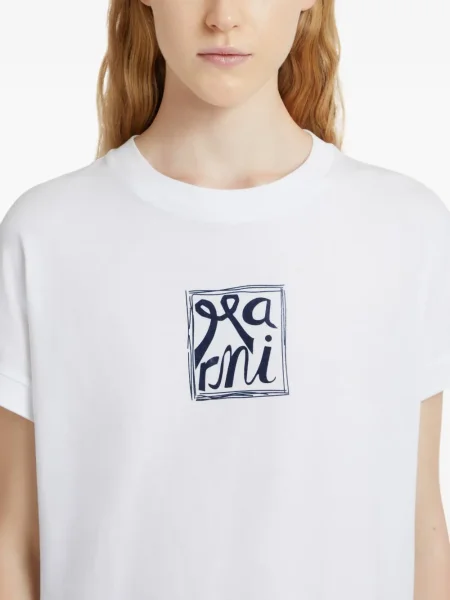 Tricou Marni cu imagine alb