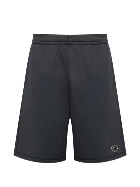 Pantaloni scurți Diesel din fleece negru
