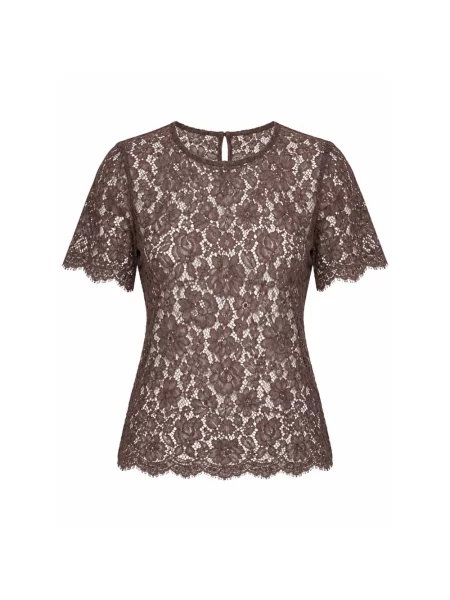 Bluzka Dolce And Gabbana brązowa