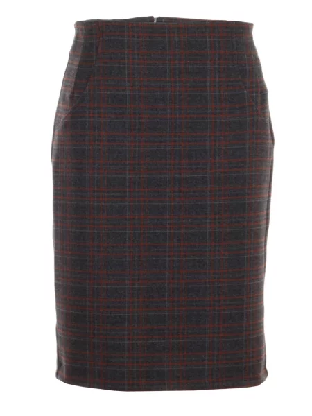 Спідниця міді LadyLike бавовна/поліестер сірий