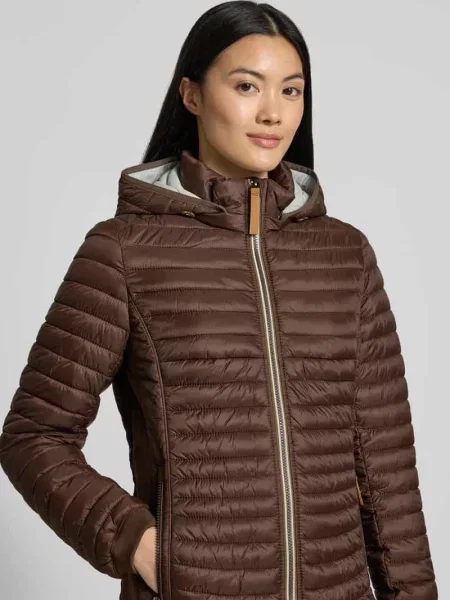 Kurtka pikowana o kroju slim fit z zamkiem błyskawicznym dwustronnym Camel Active
