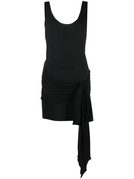 Rochie mini Philosophy Di Lorenzo Serafini drapată scurtă de costum negru