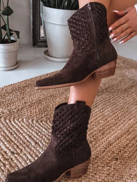 Kotníkové boty Boto hnědé