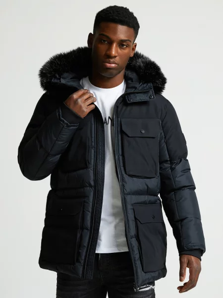 Parka Alessandro Zavetti fekete