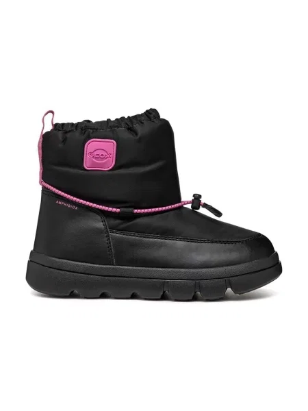 Śniegowce dziecięce Geox Willaboom ABX black / fuchsia czarne