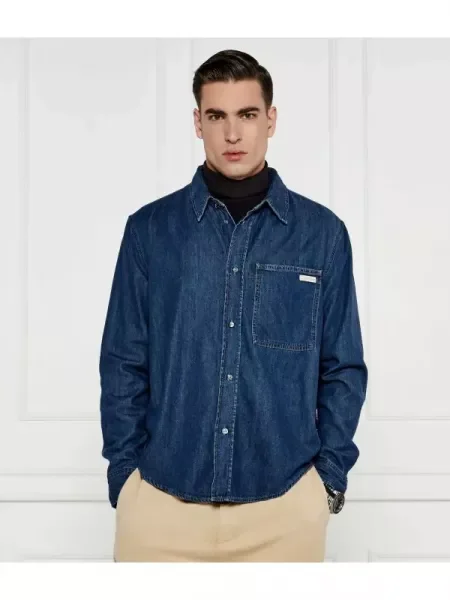 Calvin Klein Jeans camasa jeans albastru