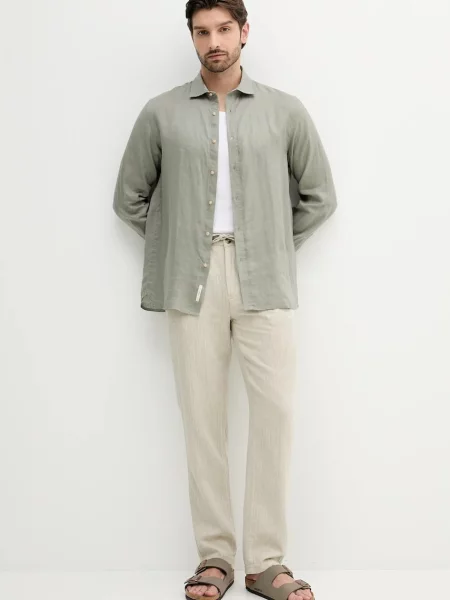 Lindbergh pantaloni din amestec de in bej