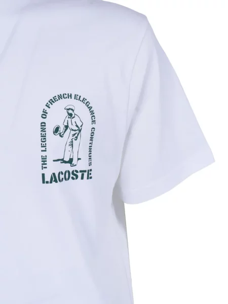 Grafic tricou Lacoste alb
