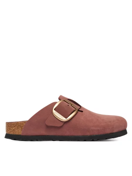 Шлепанцы Birkenstock с пряжкой розовые