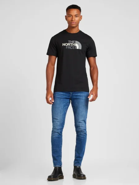 THE NORTH FACE Tricou EASY gri deschis alb negru