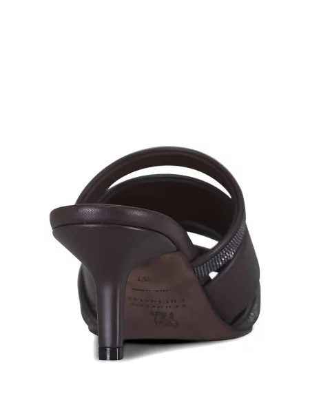 Sandale Brunello Cucinelli din piele maro