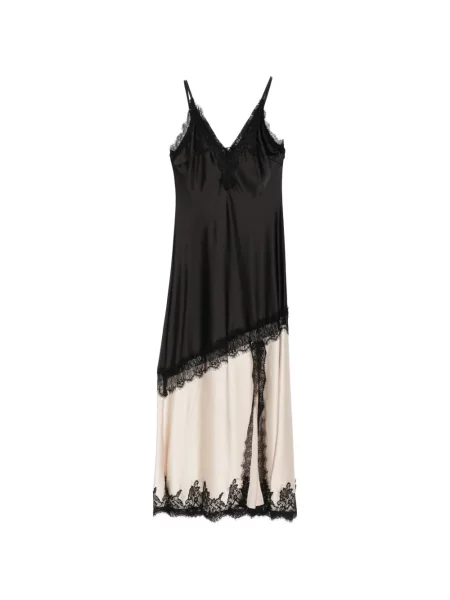 Rochie maxi Paper Lace din dantelă negru