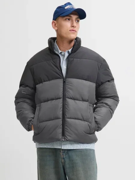 JACK & JONES Zimná bunda JJMAZE / svetlosivá sivá