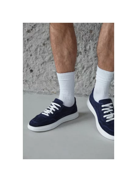 Велюровые кеды Estro синие