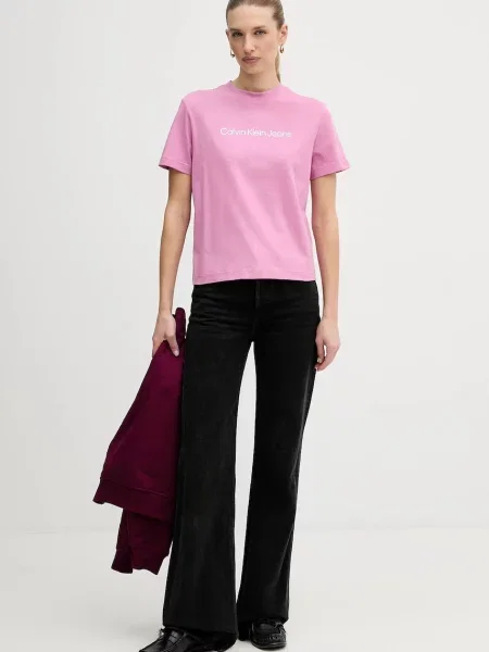 Calvin Klein Jeans T-shirt ružičasta