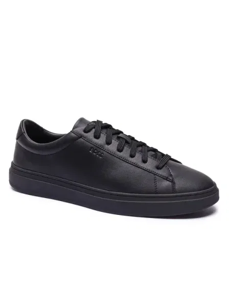 BOSS BLACK Teniși din piele Kieran_Tenn_allt negru