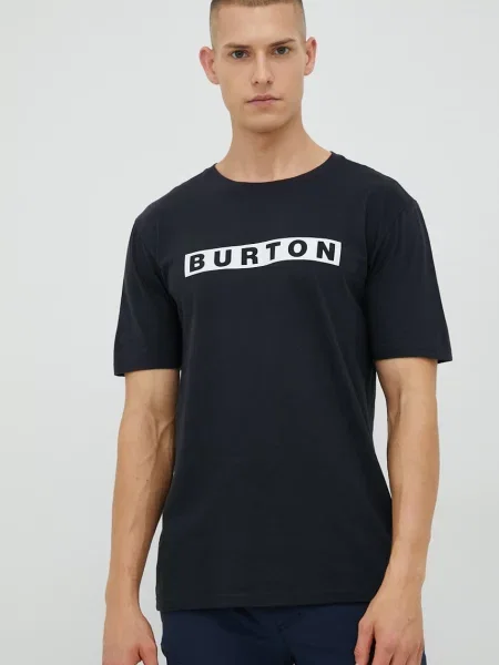 Тениска Burton с принт черно