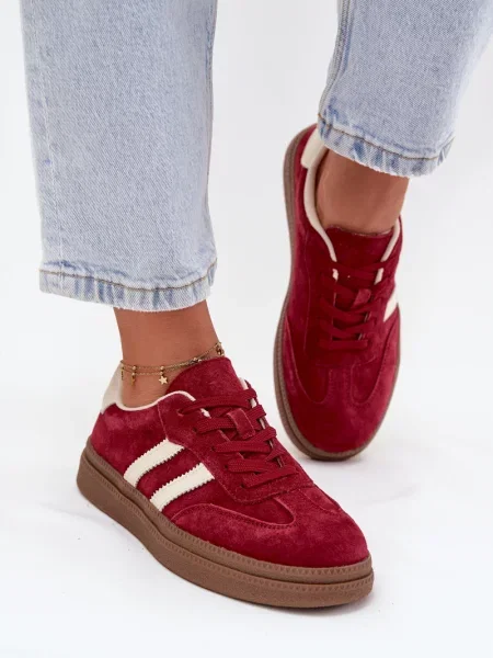 Велурени кецове Evento на платформе кафяво