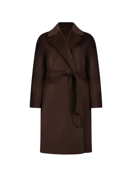 Cu centură palton Weekend Max Mara cu rever maro