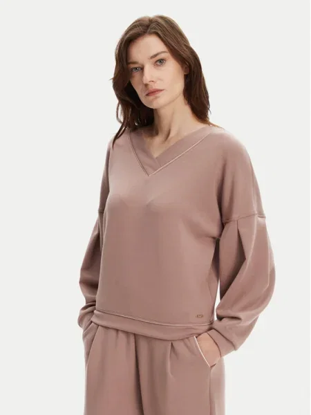 BOSS Bluză Scuba bej