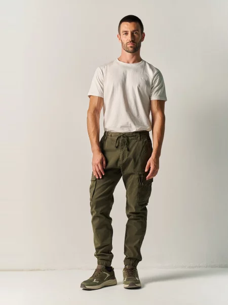 KOROSHI Pantaloni cu kaki