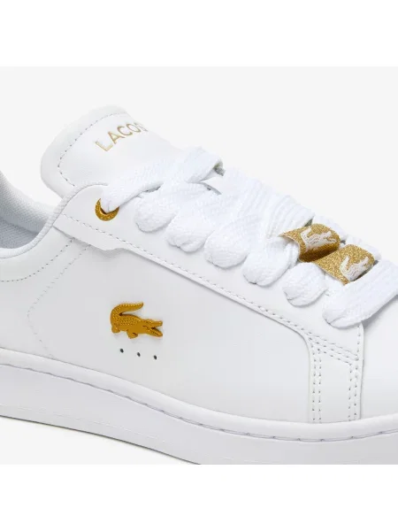 Lacoste Tenisówki Carnaby Pro Leather Metallic Detailing białe