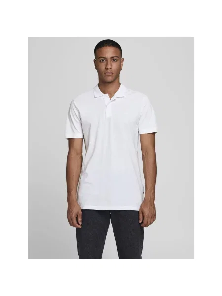 Jack&Jones Polo marškinėliai Basic Slim Fit balta