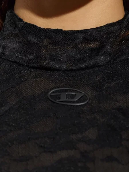 Top Diesel cu gât halter negru