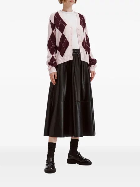 Cardigan B+ab în carouri roz