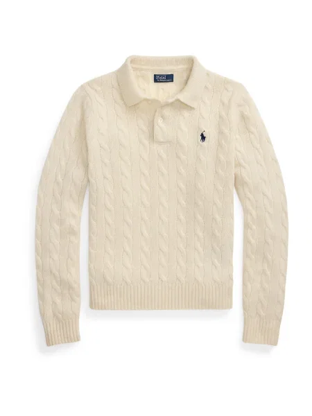 Polo Ralph Lauren Pulover bej deschis alb