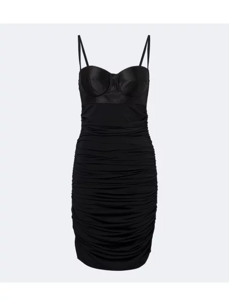 Rochie Dolce&gabbana din satin cu volane negru
