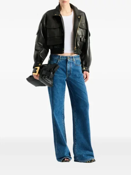 Top Balmain drapat alb