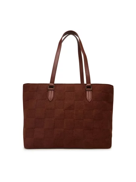 Torebka Love Moschino skórzana brązowa